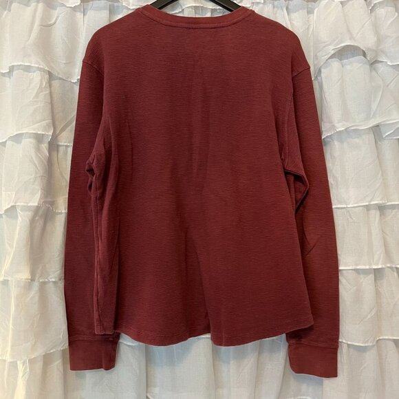 Jach's New York Maroon Long Sleeve Thermal Henley - Size Large - Picture 6 of 6